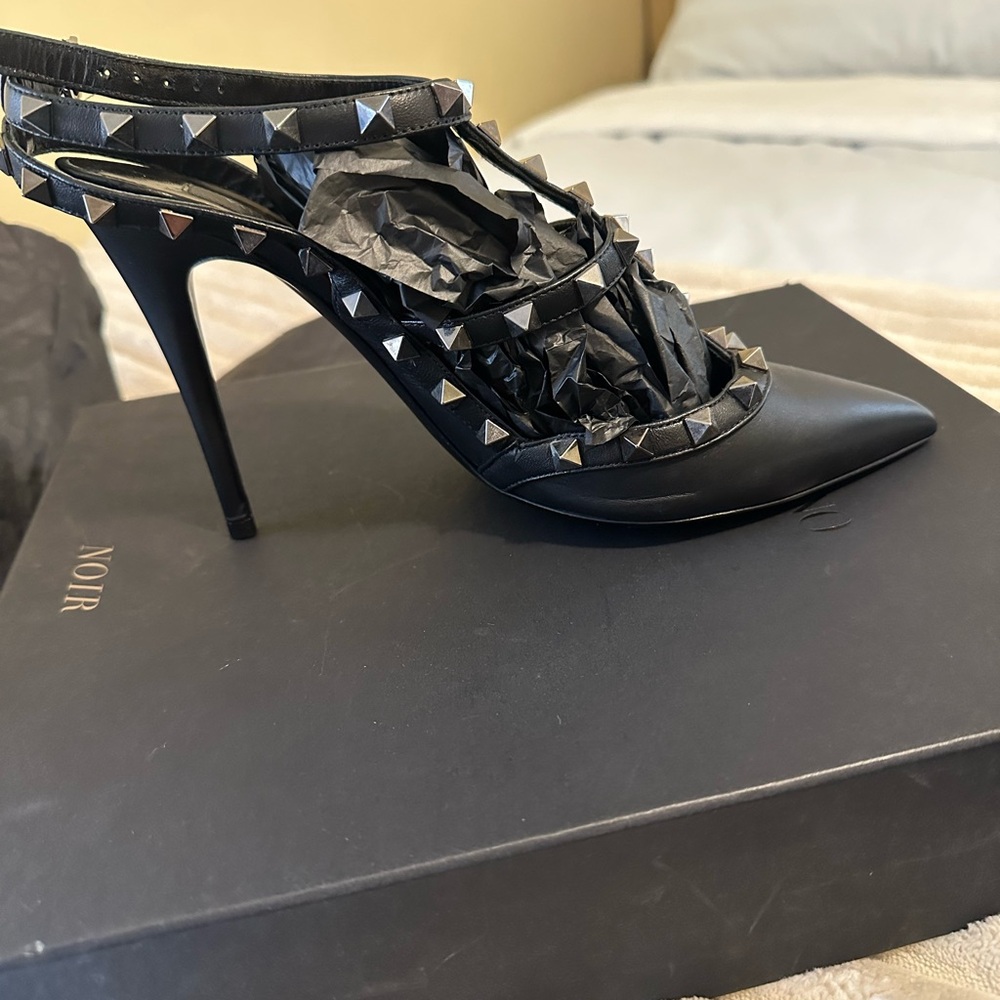 Valentino Garavani Black Studded Heels